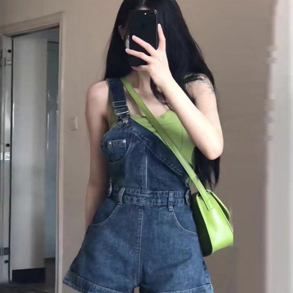 cute dark blue overalls